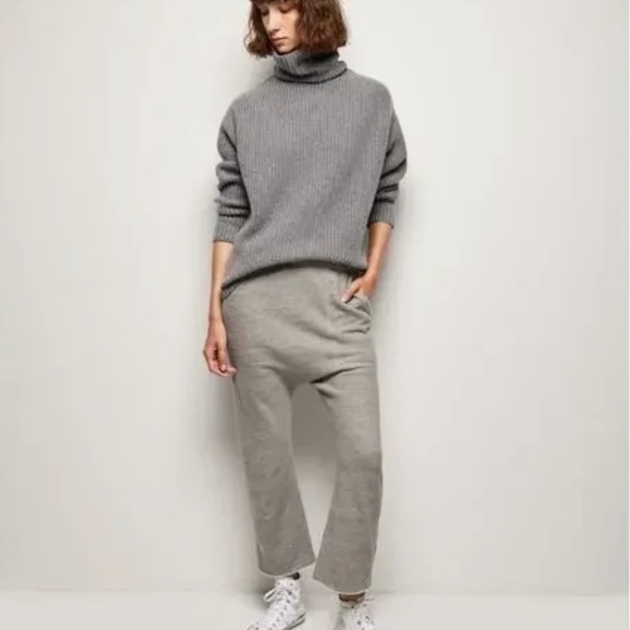 Nili Lotan Blue Cropped Paris Pant Raw Hem Pockets Beautiful Luxury NWOT - Picture 6 of 6